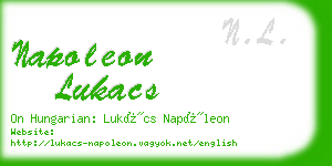 napoleon lukacs business card